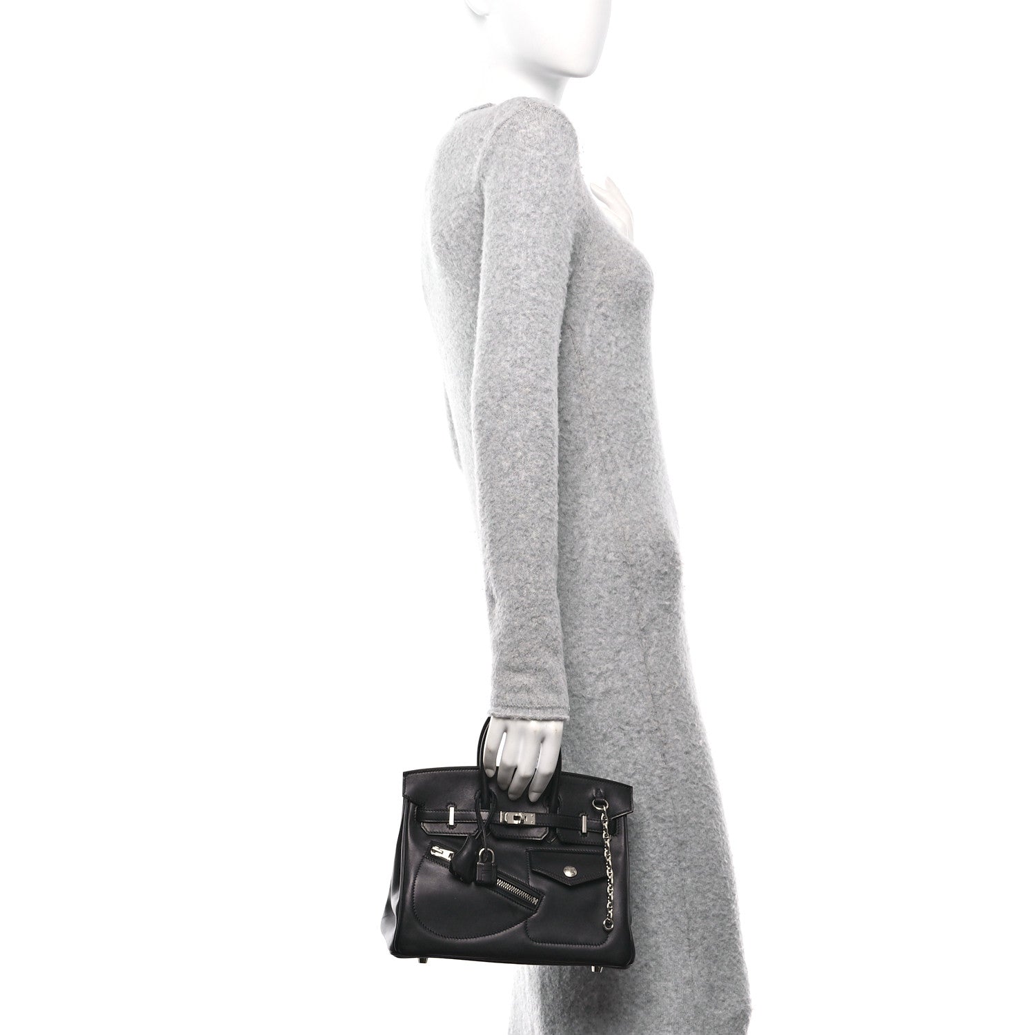 Hermes Veau Volupto Rock Birkin 25 Black 2 of 11
