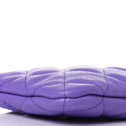 Chanel Caviar Quilted Small Cosmetic Case Purple 8 of 11