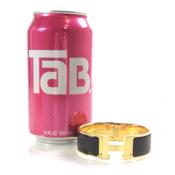 Hermes Enamel Clic Clac H Bracelet Wide Black 4 of 5