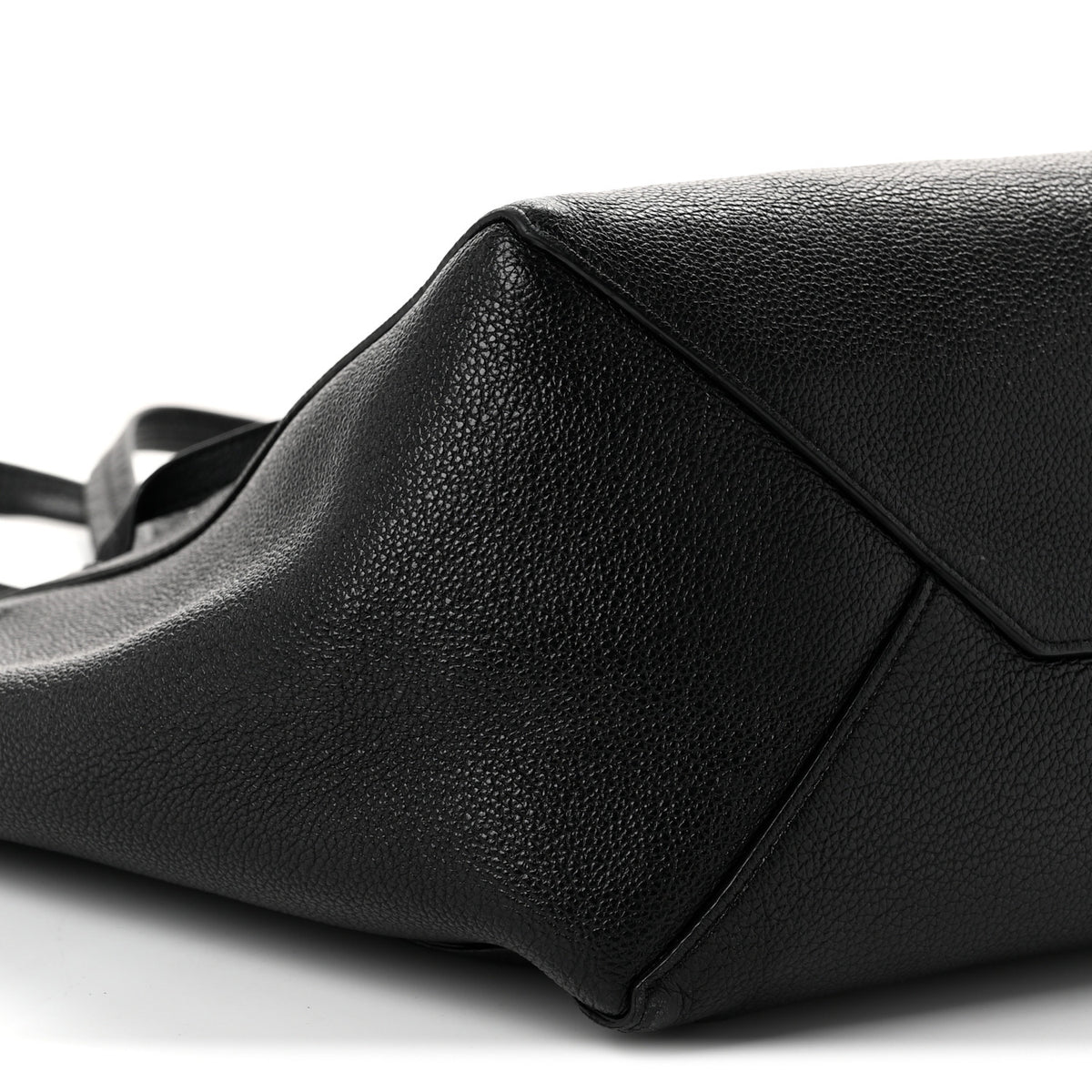 Soft Grained Calfskin Small Belt Cabas Phantom Black
