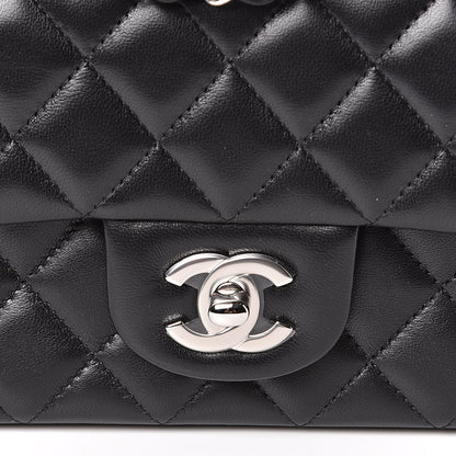 Chanel Lambskin Quilted Mini Rectangular Flap Black 10 of 11