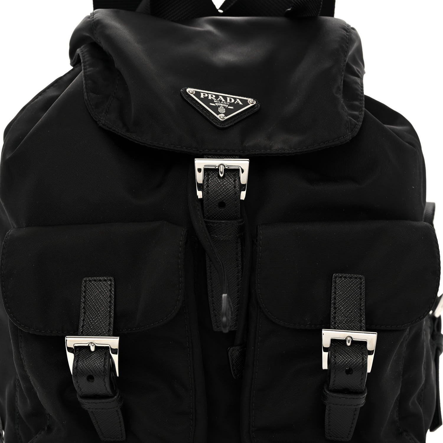 Prada Tessuto Nylon Saffiano Small Backpack Black 6 of 8