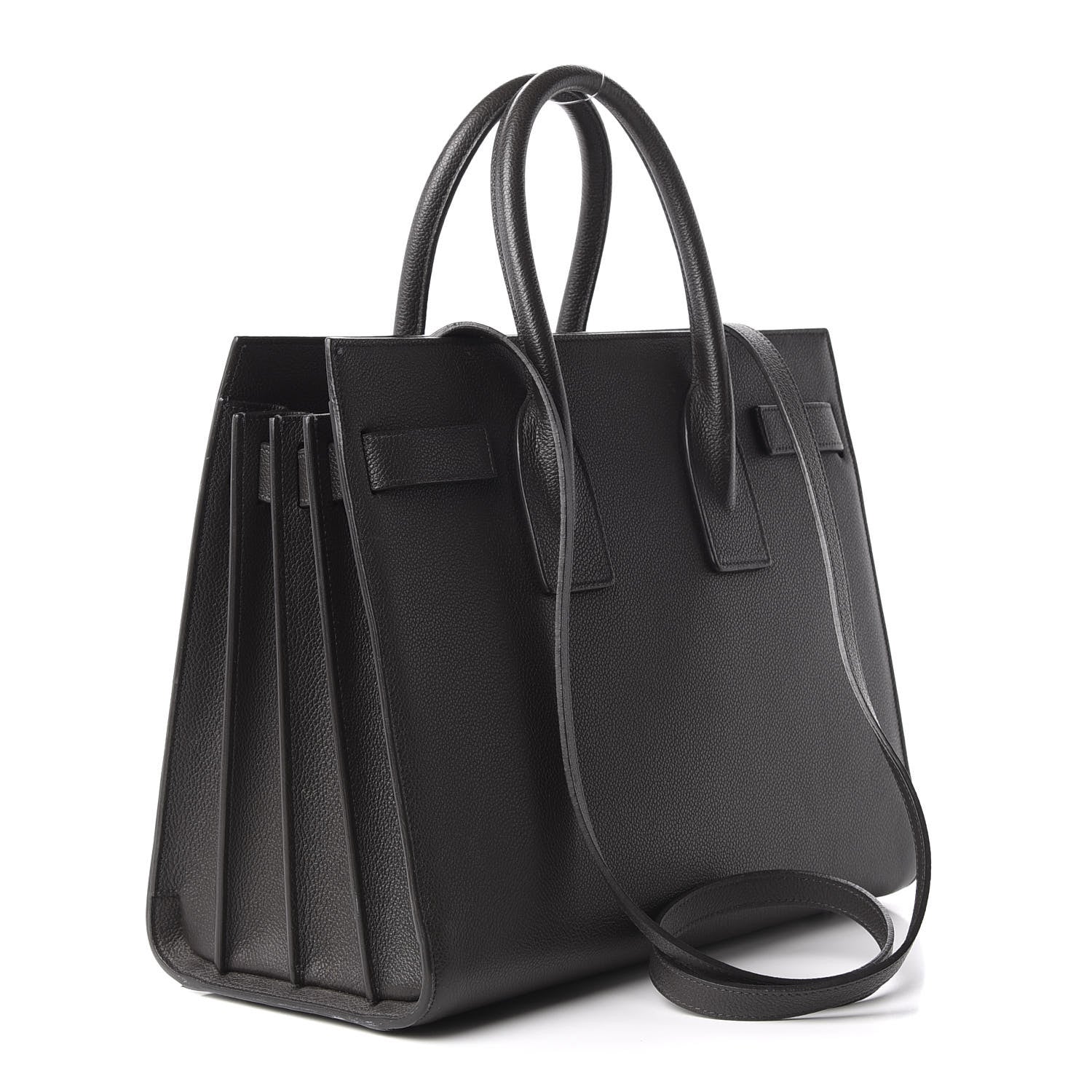 Saint Laurent Grained Calfskin Small Sac De Jour Graphite 3 of 13
