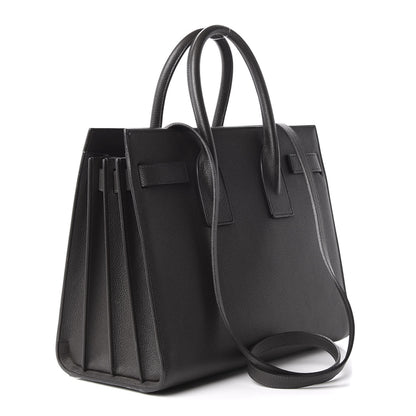 Saint Laurent Grained Calfskin Small Sac De Jour Graphite 3 of 13