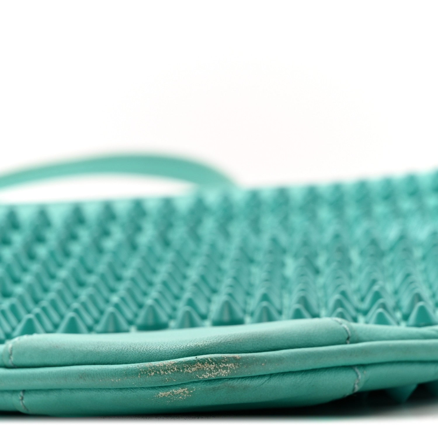 Christian Louboutin Calfskin Spikes Loubiposh Chain Clutch Turquoise 13 of 14