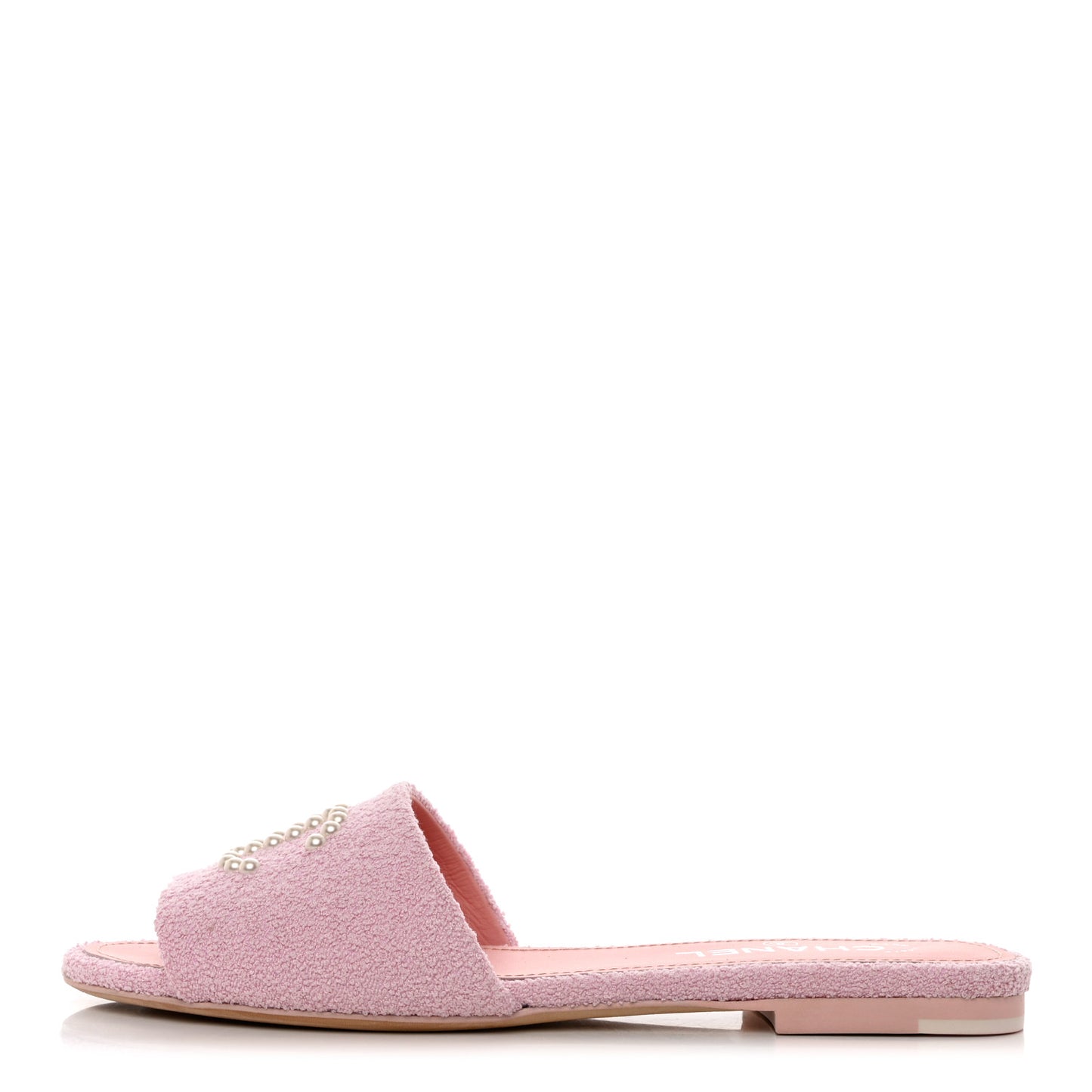 Tweed Pearl CC Sandals 39.5 Pink