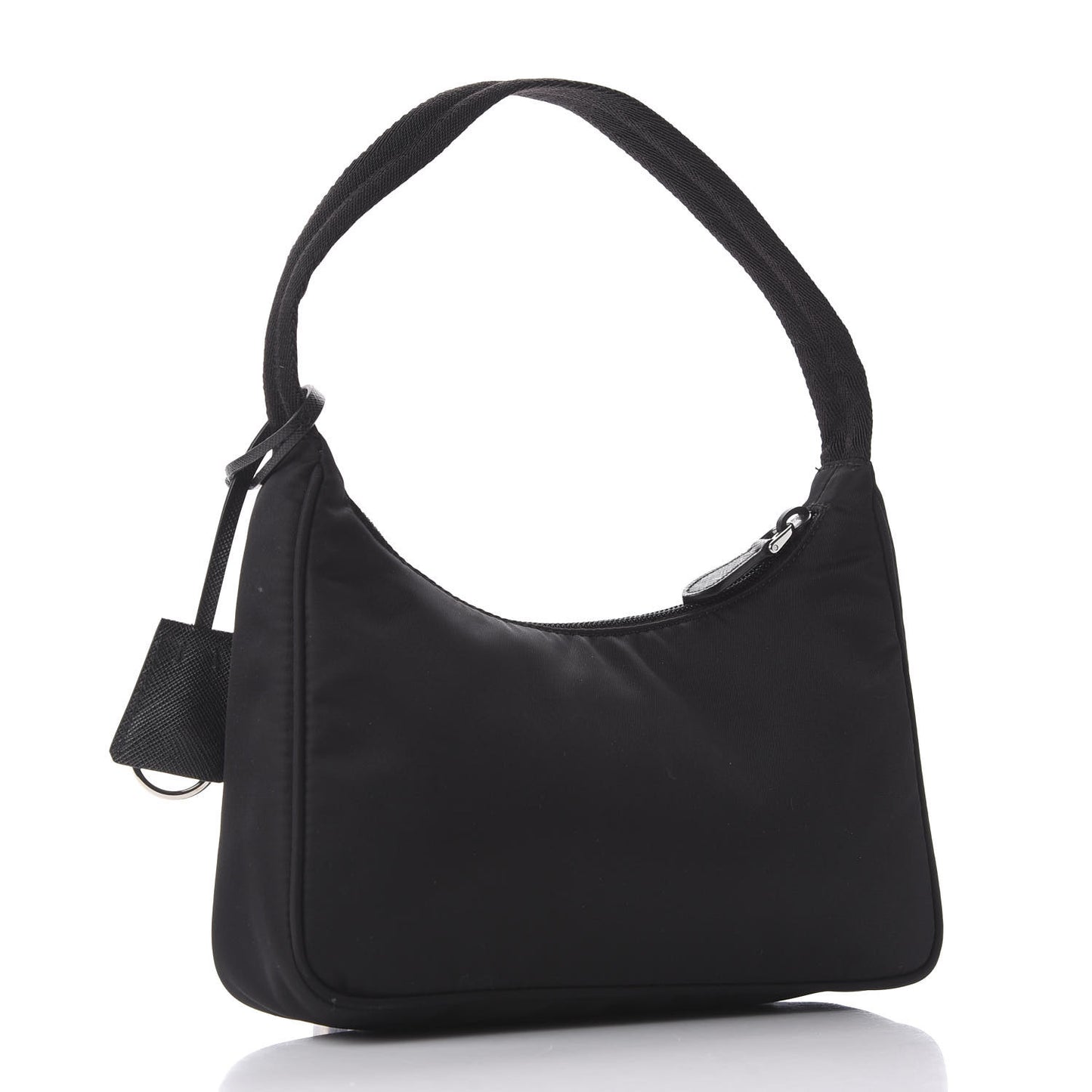 Tessuto Nylon Saffiano Lunar New Year Mini Re-Edition 2000 Bag Black Fuoco