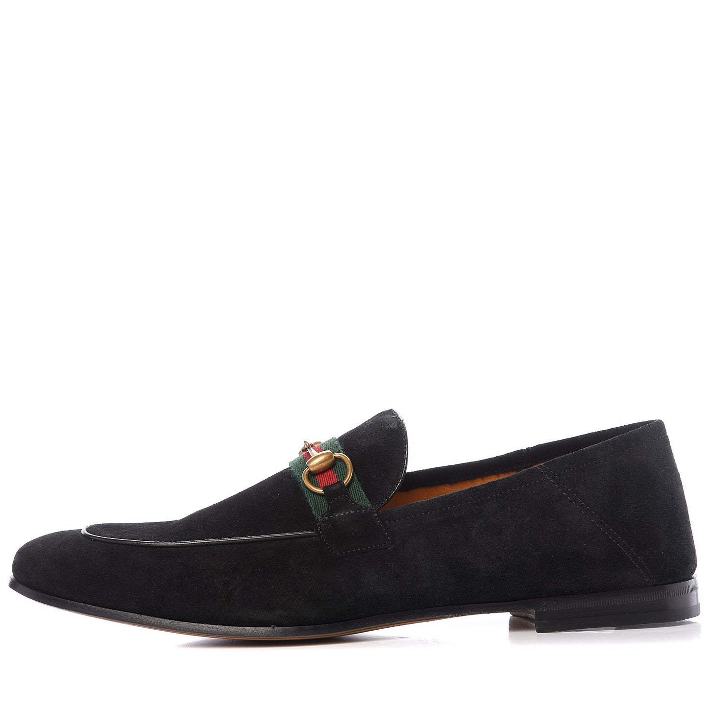Suede Web Mens Horsebit Loafers 12 Black