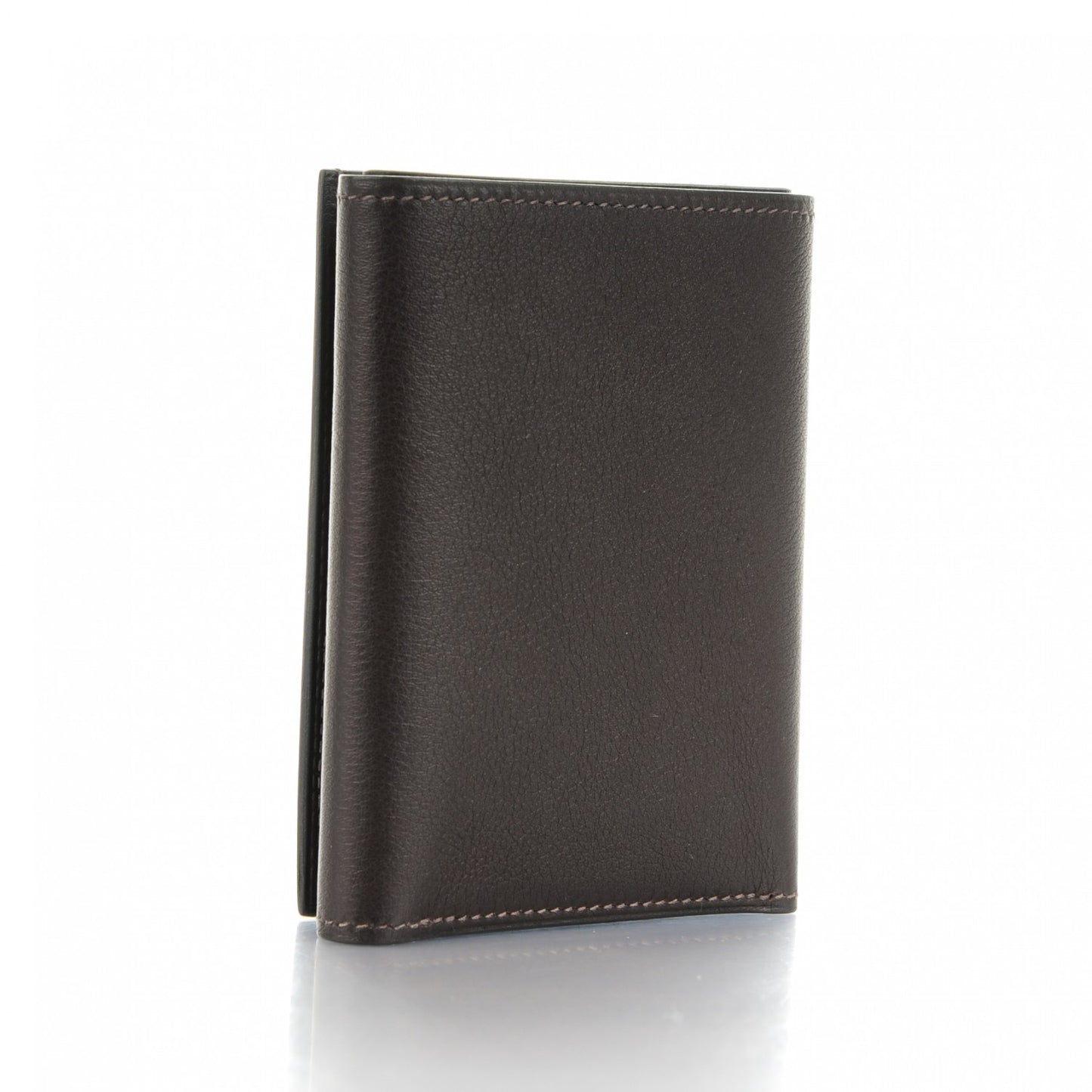 Swift Mens Citizen Twill Petit Fil d'Argent Tri-Fold Wallet Ebene Cannelle