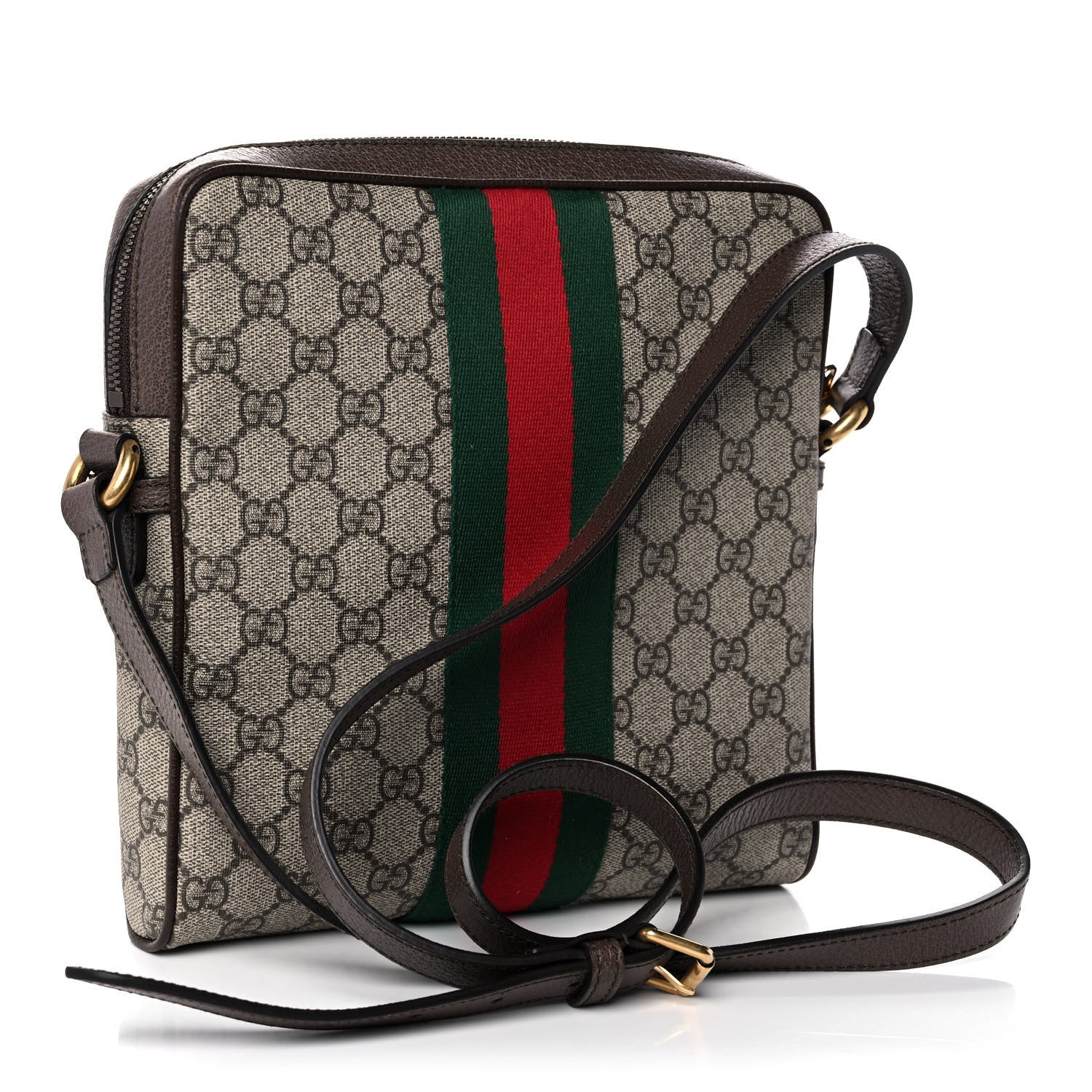 Gucci GG Supreme Monogram Web Small Ophidia Messenger Bag Brown 3 of 11
