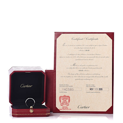 Cartier 18K White Gold 3.5mm LOVE Wedding Band Ring 52 6 5 of 5