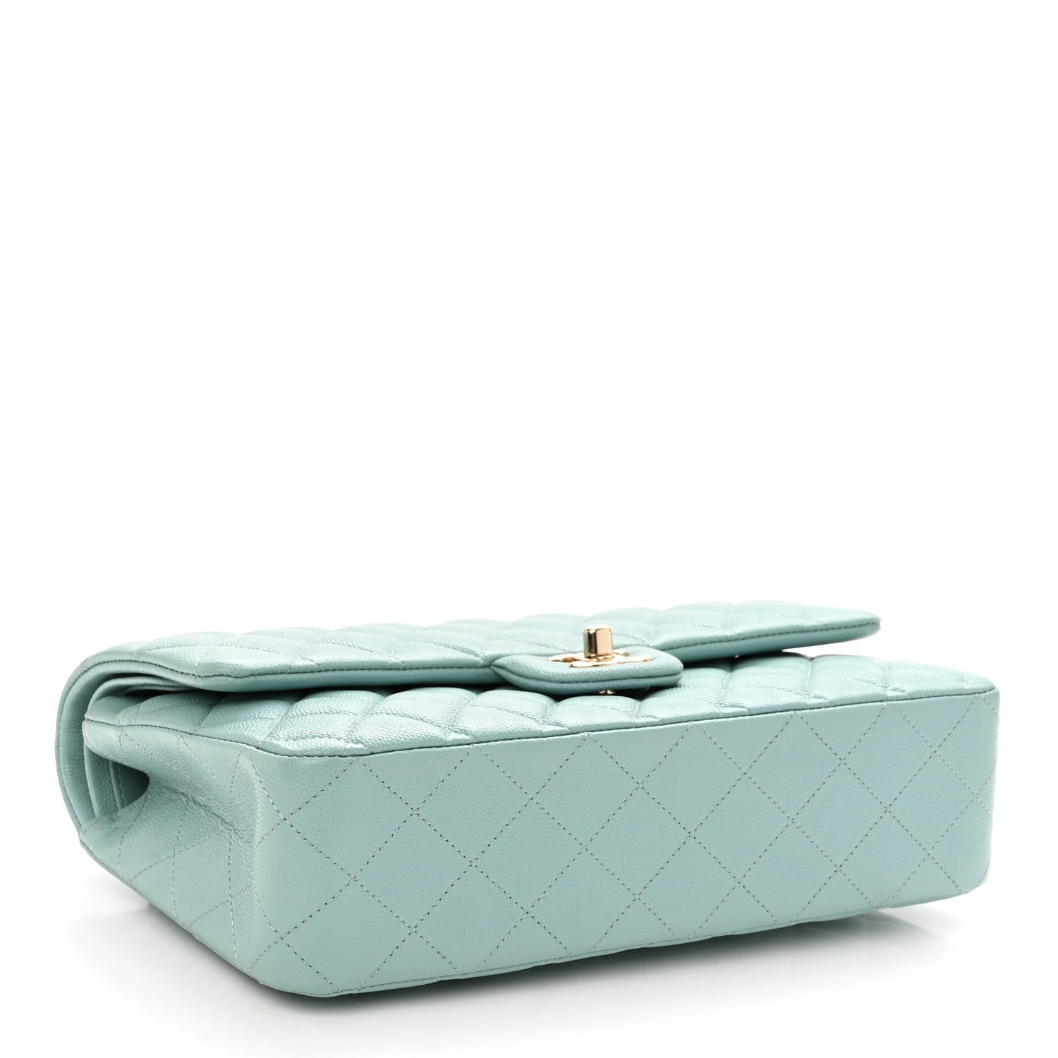 Chanel Caviar Quilted Medium Double Flap Light Blue 4 of 10