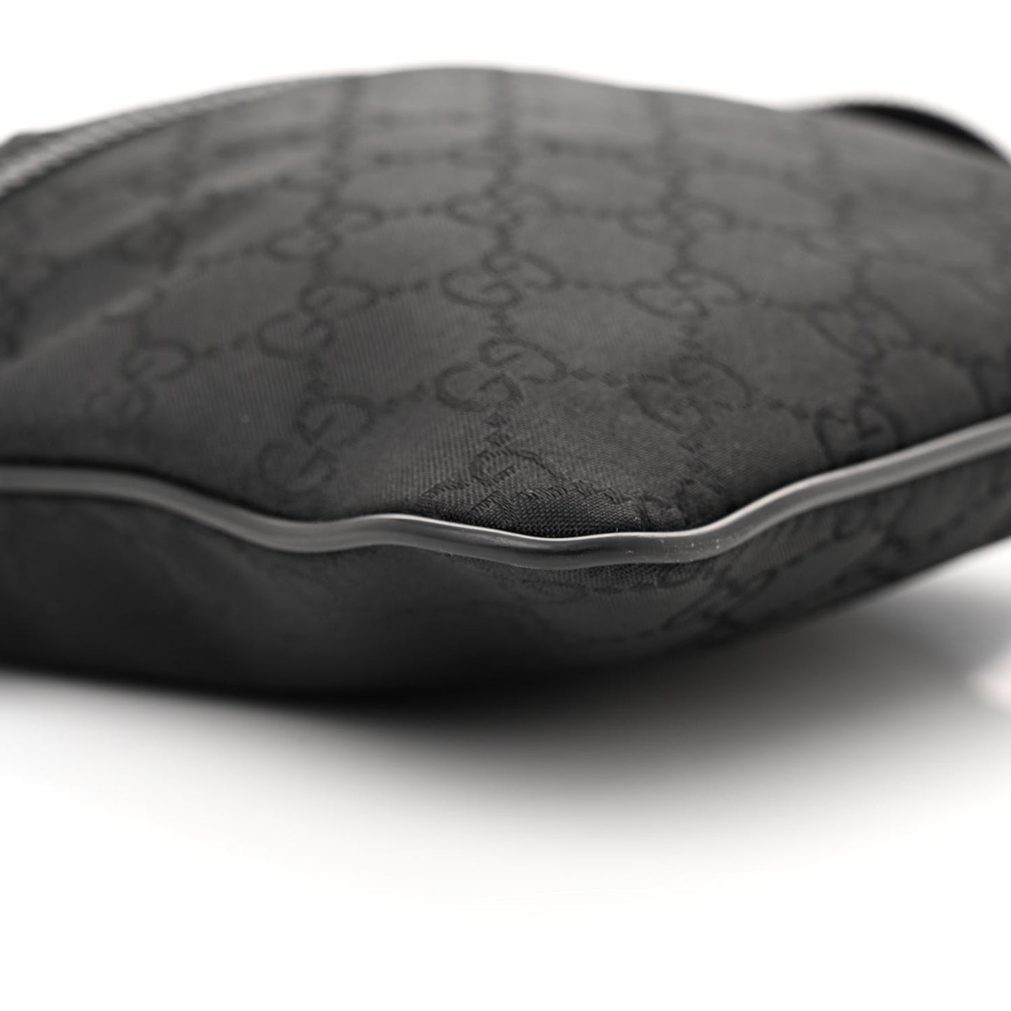 Nylon Monogram Mini Flat Messenger Bag Black
