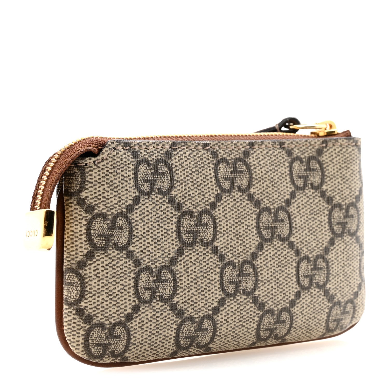 Gucci GG Supreme Monogram Key Case Beige Ebony Cuir 3 of 8