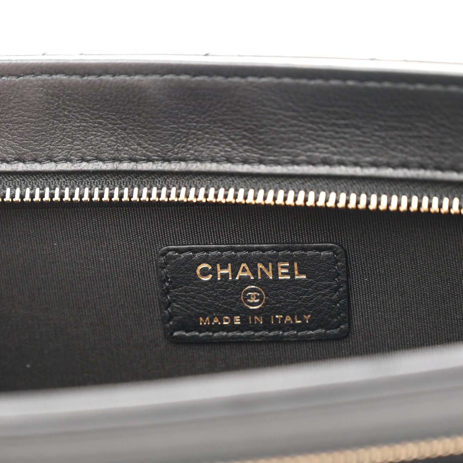 Chanel Lambskin Quilted Front Pocket Wristlet Black 6 of 7