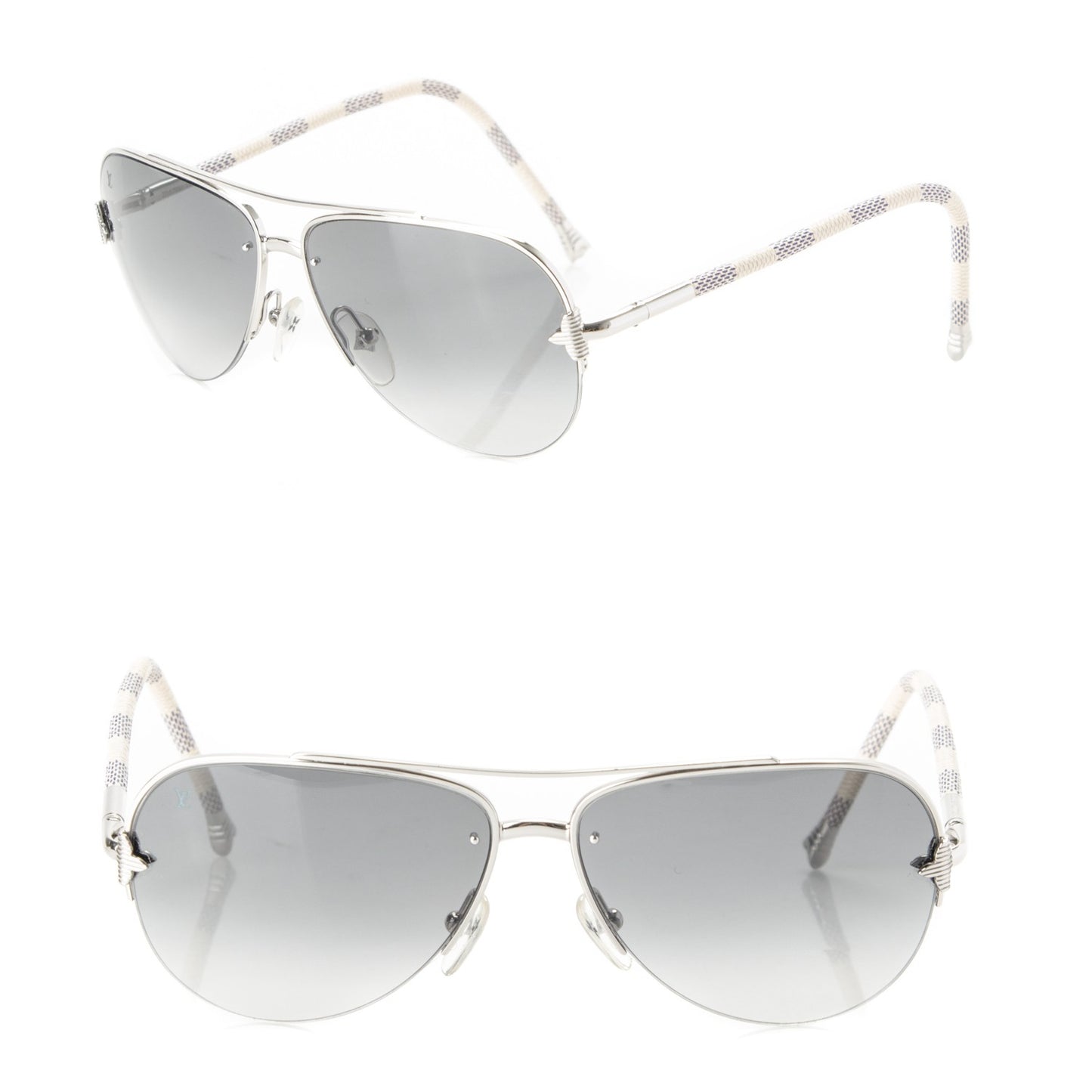 Damier Azur Petite Viola Pilote Aviator Sunglasses Z0570U