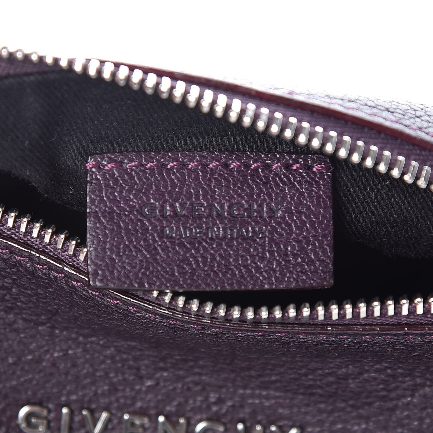 Givenchy Sugar Goatskin Pandora Wristlet Dark Purple 7 of 10
