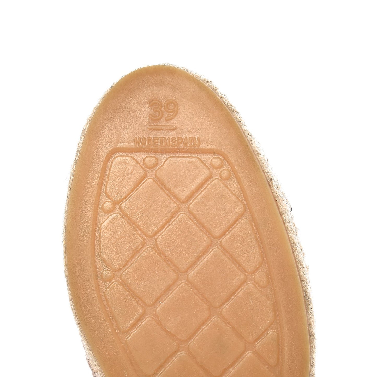 Lambskin CC Espadrilles 39 Beige Black