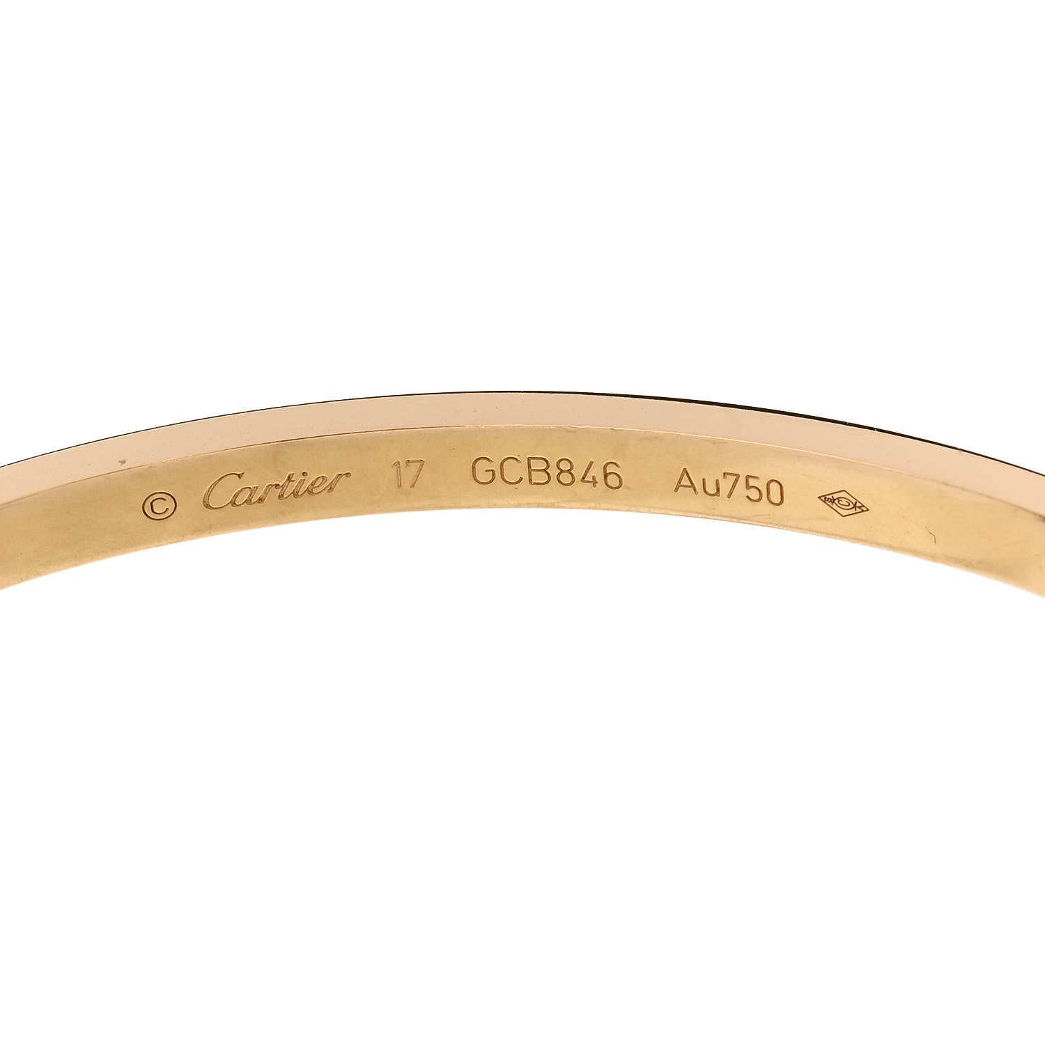 Cartier 18K Yellow Gold Small LOVE Bracelet 17 6 of 8