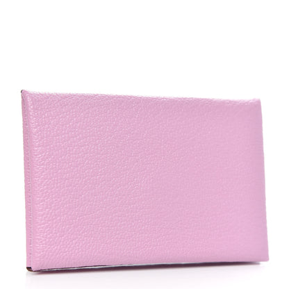Hermes Chevre Mysore Calvi Card Case Mauve Sylvestre 3 of 7