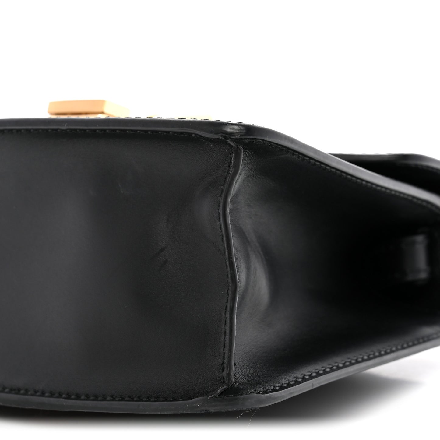Calfskin Mini Sylvie Top Handle Bag Black