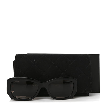 Chanel Acetate Rectangle Sunglasses 5493-A Black Brown 7 of 7
