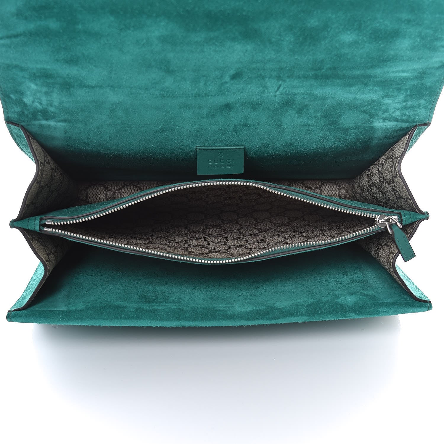 Gucci GG Supreme Monogram Embroidered Medium Dionysus Shoulder Bag Emerald 6 of 10