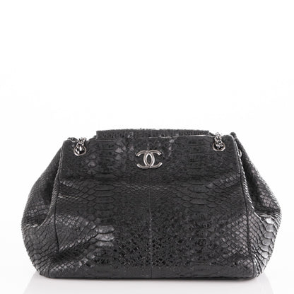 Chanel Python Accordion Tote Black 1 of 7