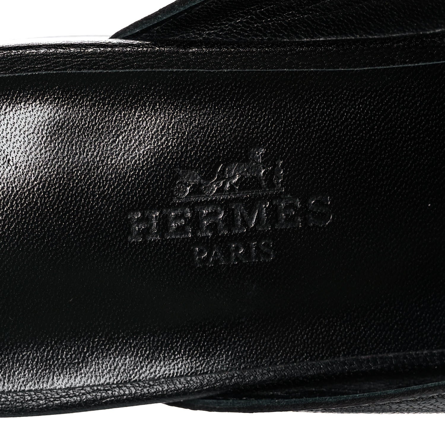Hermes Goatskin Vincennes Mules 38 Black 7 of 9