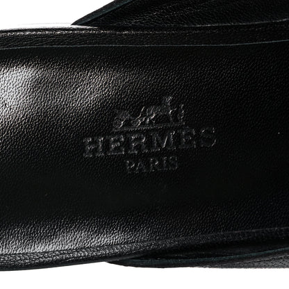 Hermes Goatskin Vincennes Mules 38 Black 7 of 9