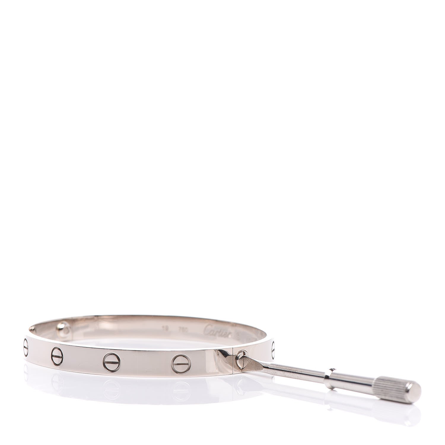 Cartier 18K White Gold LOVE Bracelet 19 4 of 6