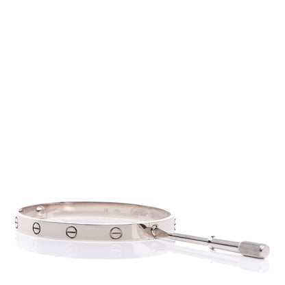 Cartier 18K White Gold LOVE Bracelet 19 4 of 6