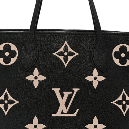 Louis Vuitton Empreinte Monogram Giant Neverfull MM Black Beige 8 of 12