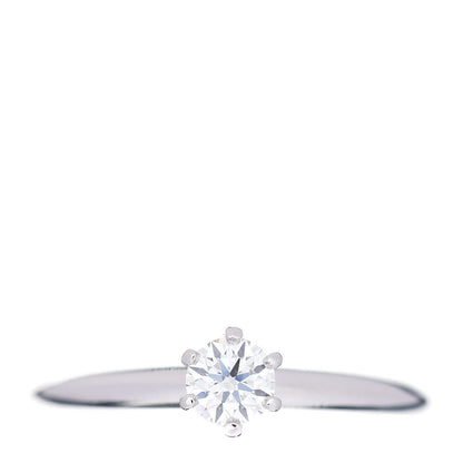 Tiffany Platinum Diamond .31ct Solitaire Engagement Ring 51 5.75 1 of 5