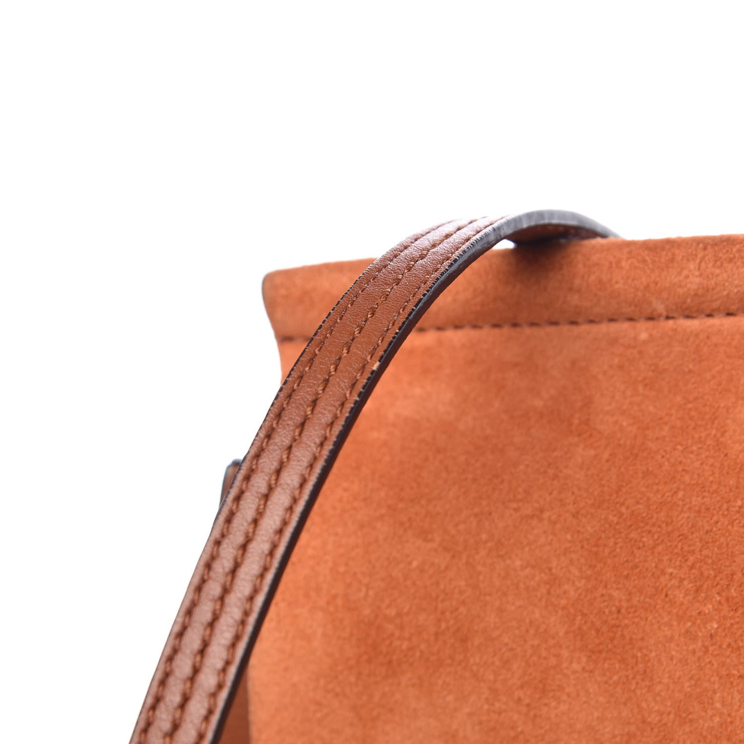 Chloe Suede Calfskin Medium Faye Shoulder Bag Tobacco 8 of 12