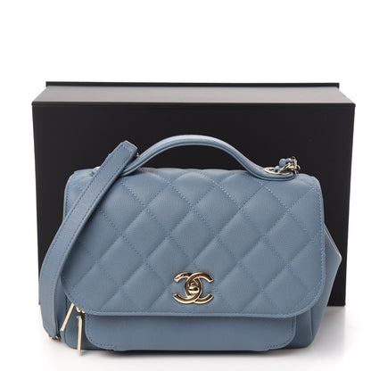 Chanel Caviar Quilted Medium Business Affinity Flap Blue 10 of 10