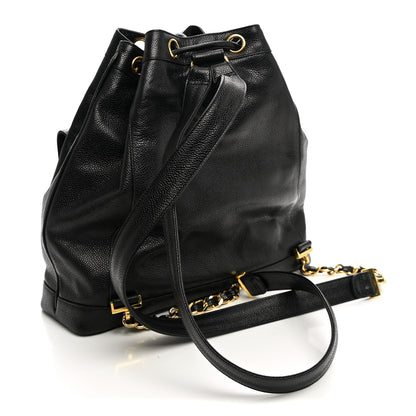 Chanel Caviar Drawstring Backpack Bag Black 3 of 10
