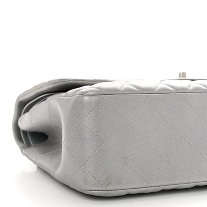Chanel Metallic Lambskin Quilted Jumbo Double Flap Silver 9 of 12