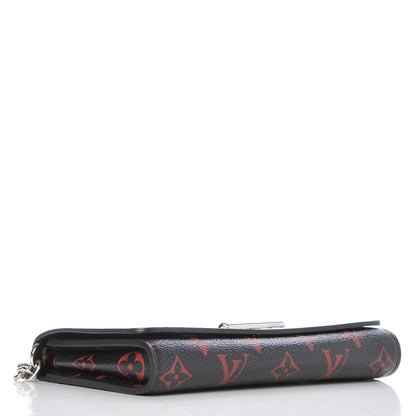 Louis Vuitton Monogram Palm Twist Chain Wallet Black White 4 of 7