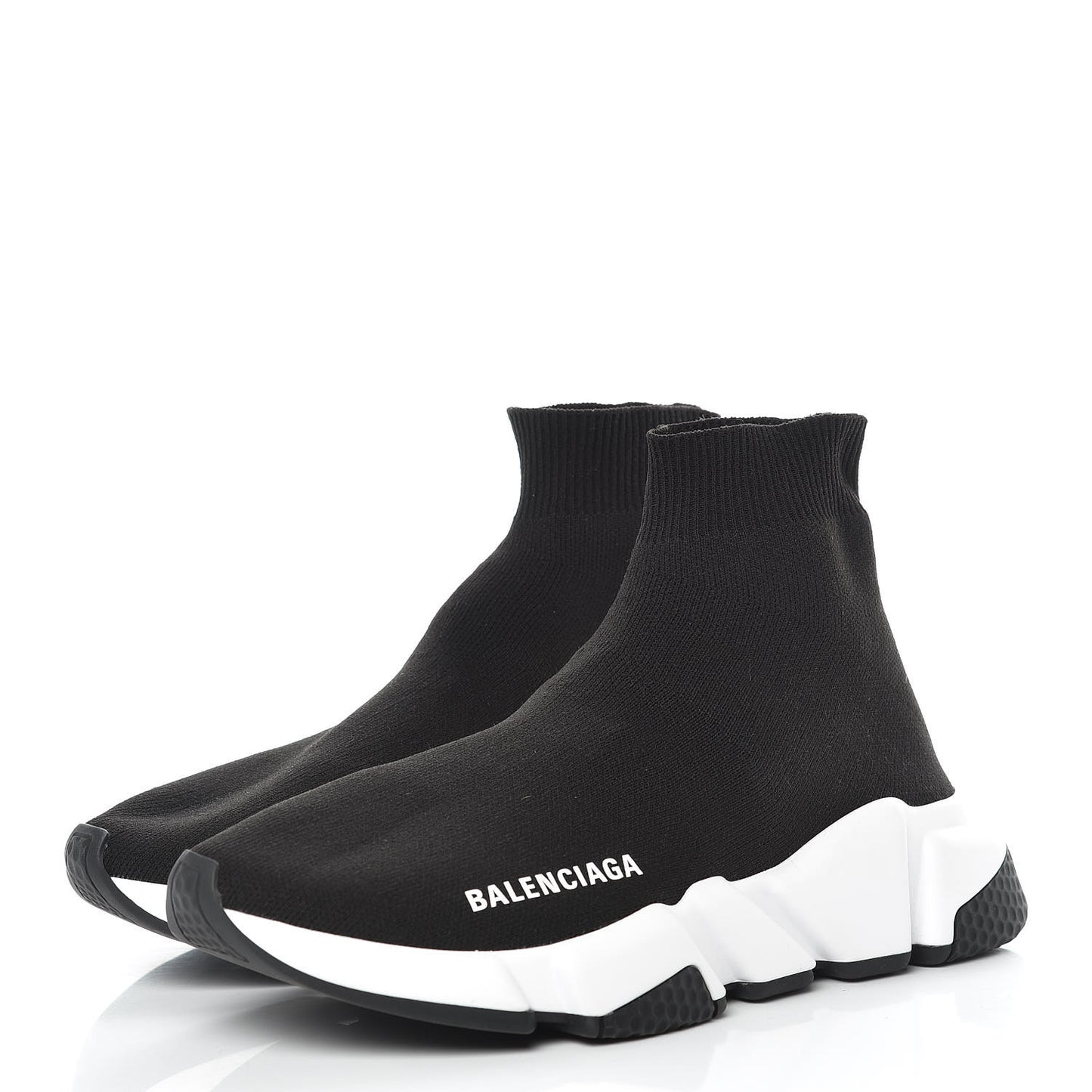 Neoprene Knit Womens Speed Sneakers 35 Black White
