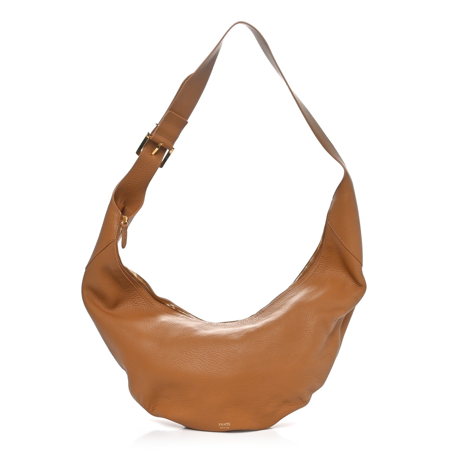 Khaite Pebbled Calfskin August Hobo Nougat 1 of 8