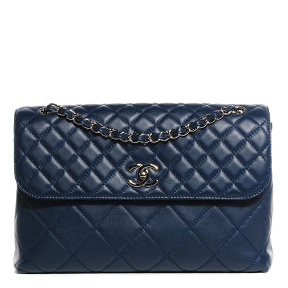 Chanel Calfskin Quilted In the Business Flap Dark Blue 1 of 9