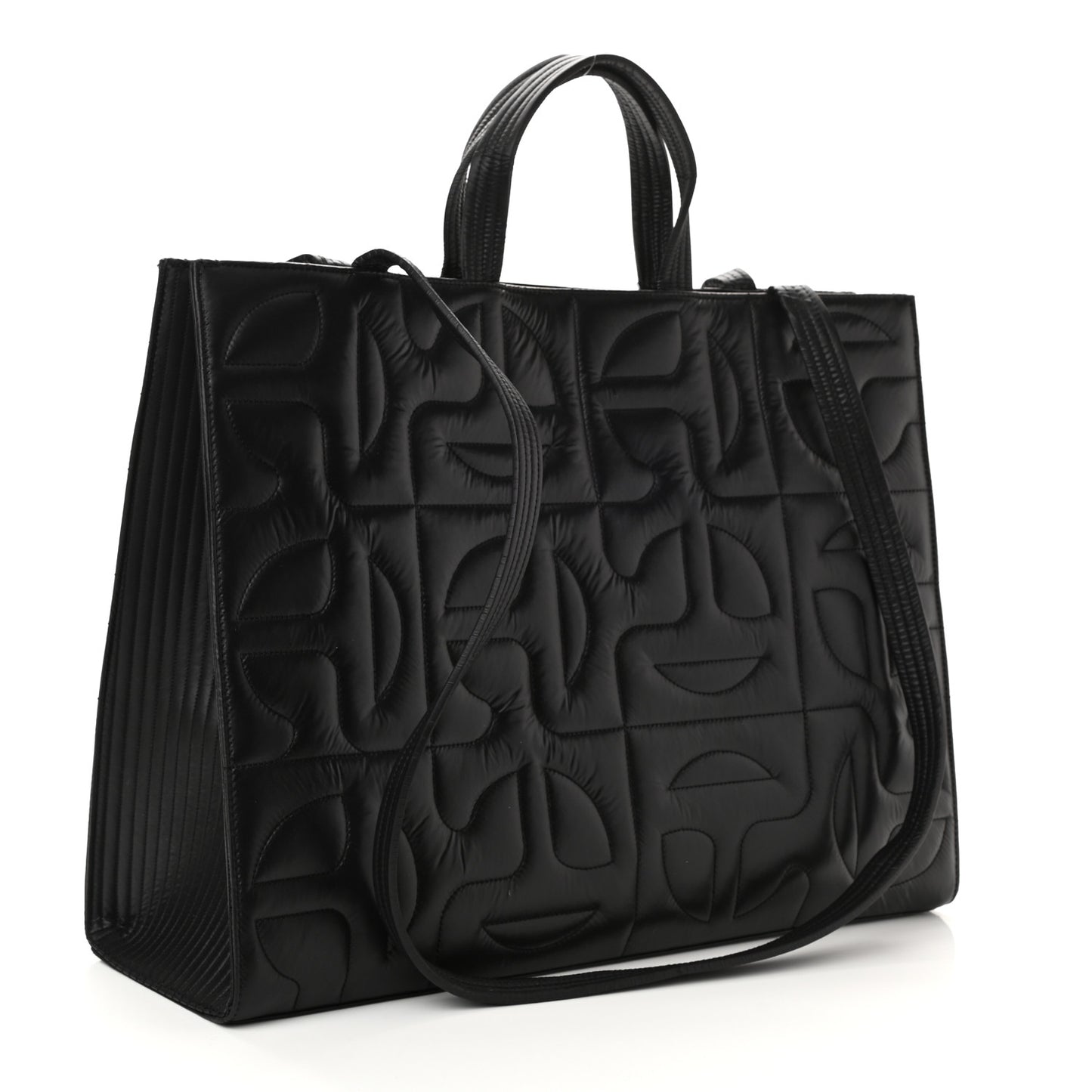 x MOOSE KNUCKLES Nylon Quilted Large Shopping Bag Black