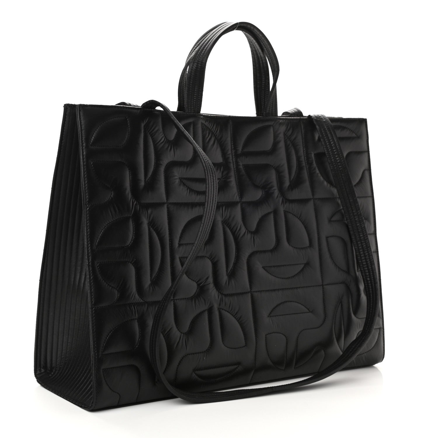 Telfar x MOOSE KNUCKLES Nylon Quilted Large Shopping Bag Black 3 of 7