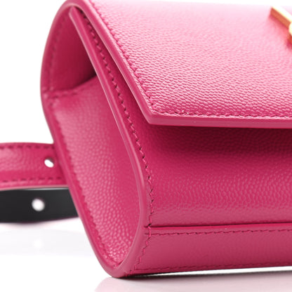 Saint Laurent Grain De Poudre Monogram Kate Belt Bag Fuchsia 8 of 10