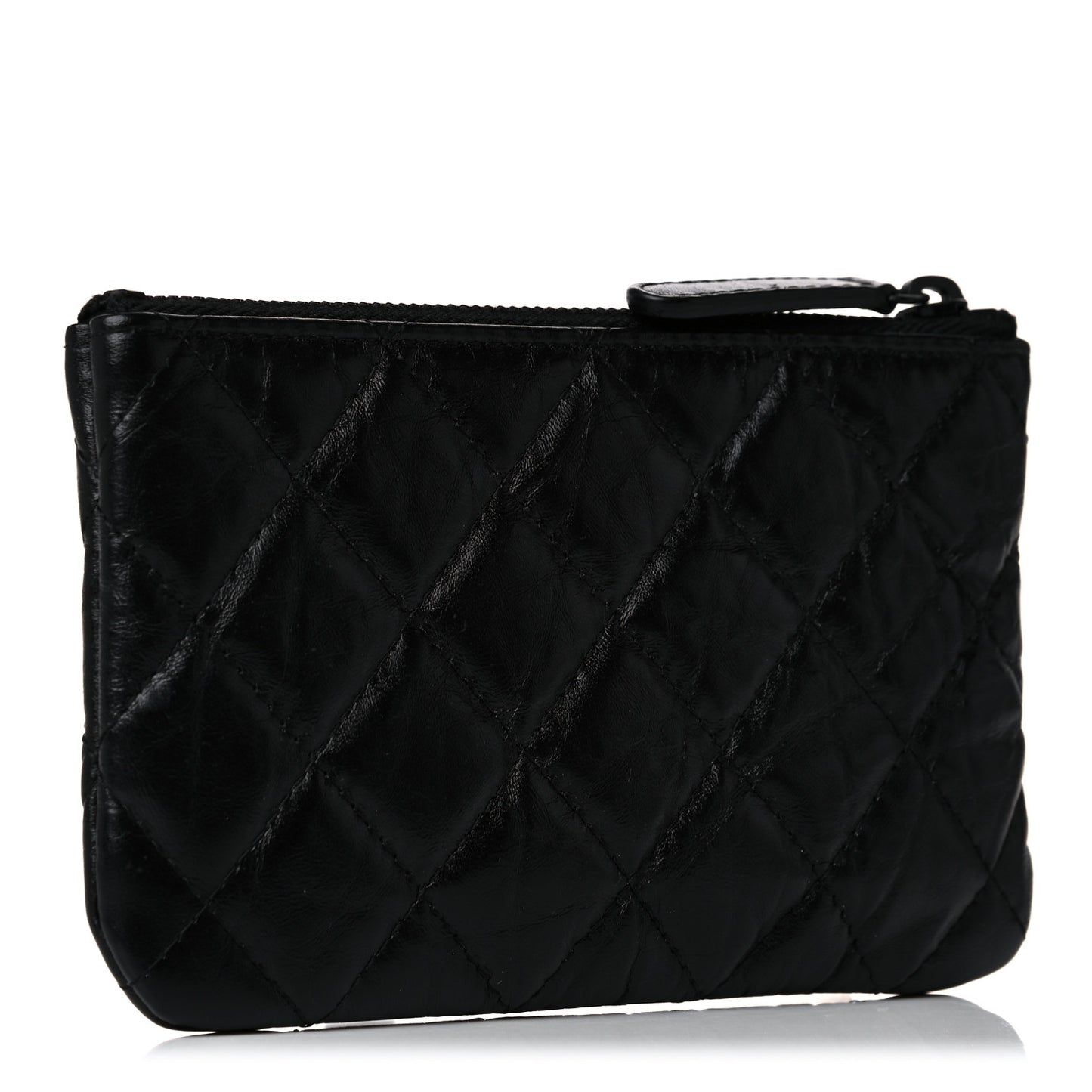 Aged Calfskin Quilted Small Reissue Cosmetic Case So Black