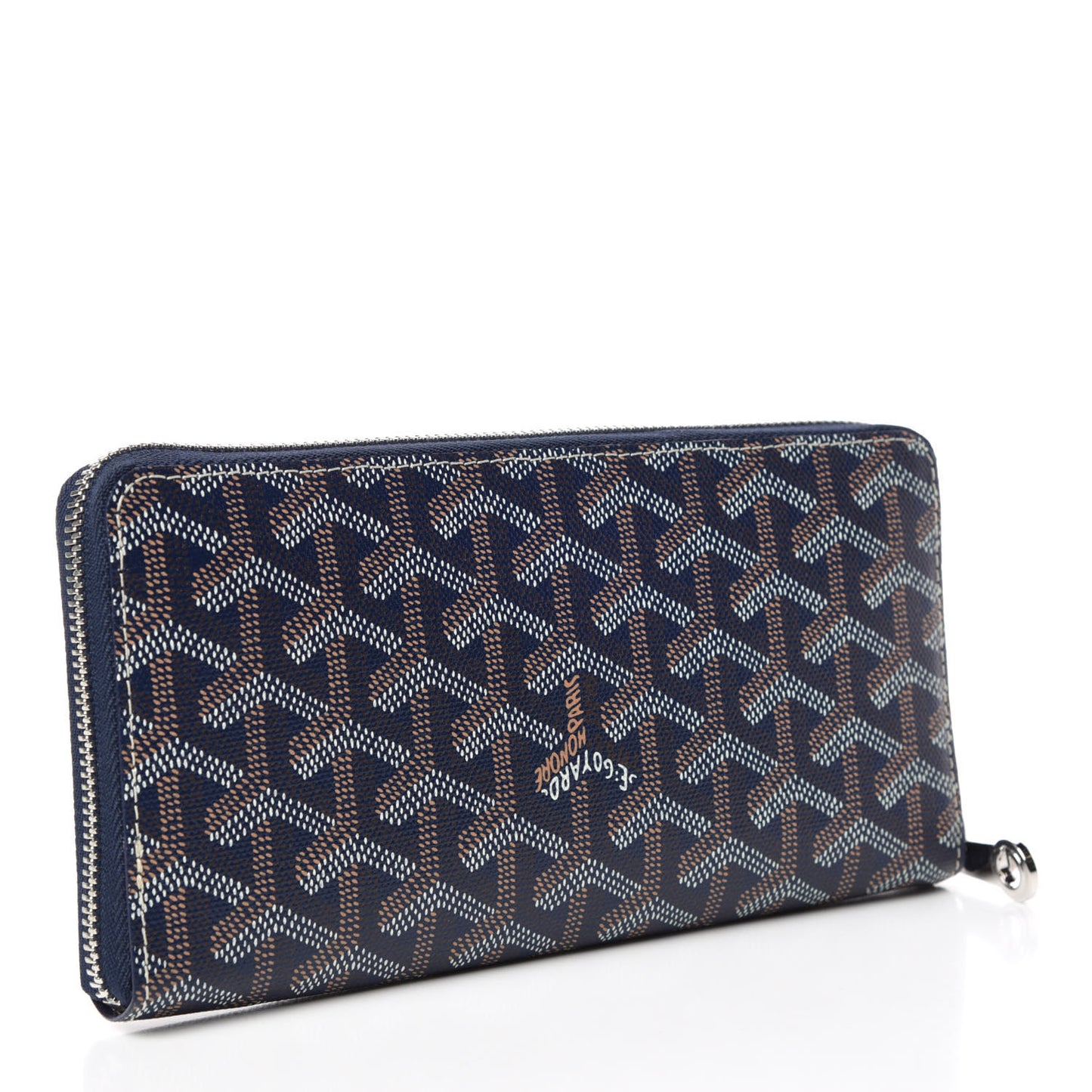Goyardine Matignon Zip Around GM Wallet Navy