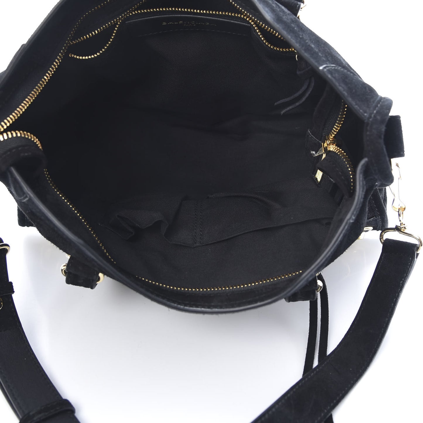 Suede Gold Metallic Edge Hardware S City Black