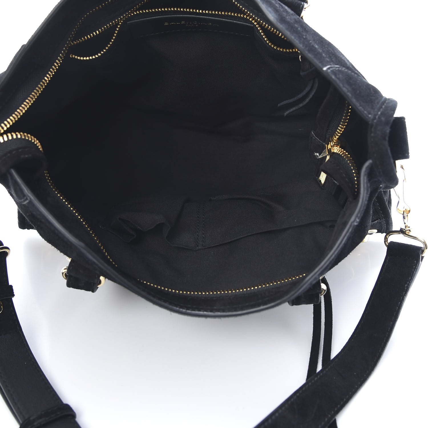 Balenciaga Suede Gold Metallic Edge Hardware S City Black 5 of 12