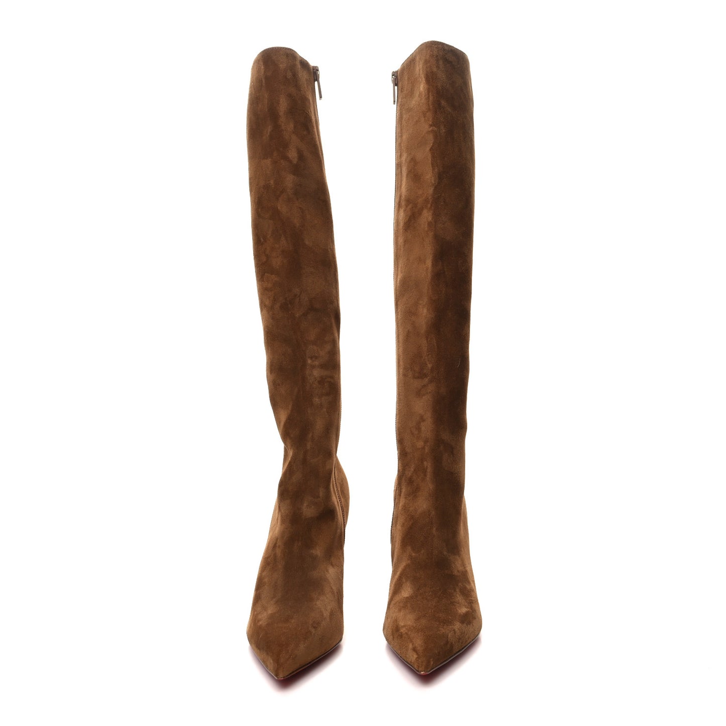 Suede Calfskin Condora Botta 85 Knee Boots 35 Brown